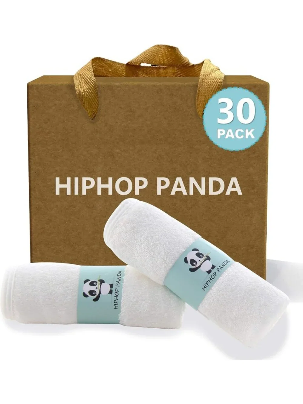 Soft Baby Washcloths 30 Pack - 2-Layer, Ultra-Absorbent Newborn Gift Set